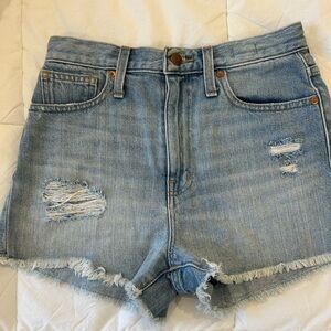 Madewell high waisted jean shorts
